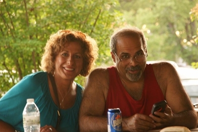 Laurie Sanders and Frank Vaccariello at picnic