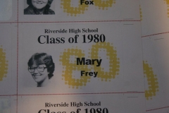 mary frey name tag-Mary Frey collection
