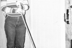 1980 Yearbook pg051 Liddy Diemert with broom