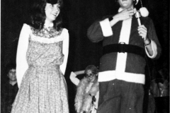 1980 Yearbook pg052 Lydia Urbassic and Hays Lenyel as Santa