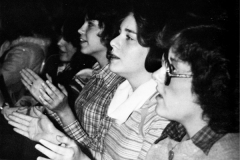 1980 Yearbook pg053 3 females applauding