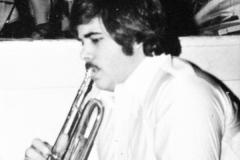 1980 Yearbook pg053 Frank Vaccariello leaning on trumpet