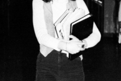 1980 Yearbook pg093 Lydia Urbassic holding books