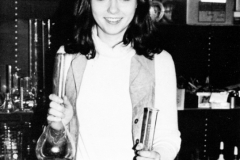 1980 Yearbook pg094 Lydia Urbassic holding science stuff