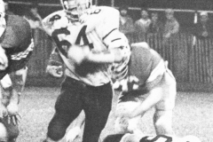1980 Yearbook pg116 Gary Stemens in football action