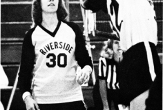 1980 Yearbook pg118 Joan Mucha volleyball action