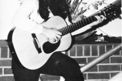 1980 Yearbook pg157 Pia Gonzalez playing guitar