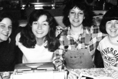 1980 Yearbook pg183 4 females working on yearbook