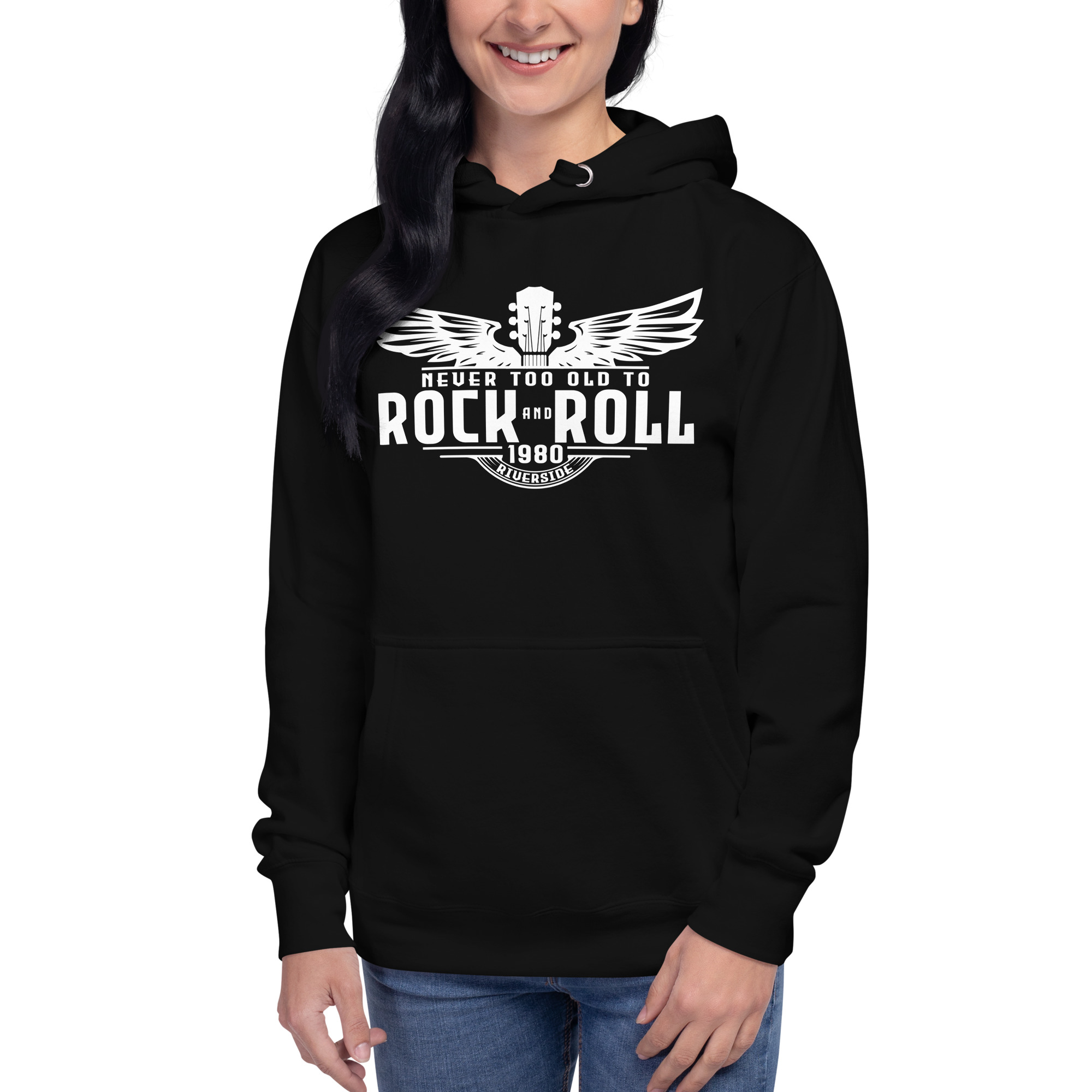 White Artwork Unisex Hoodie