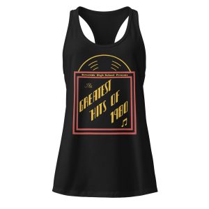 Yearbook Cover Art Women’s fitted racerback tank top